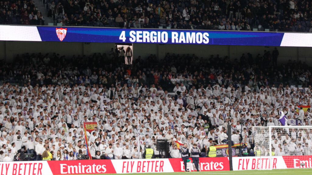  Sergio Ramos, en su regreso al Bernabéu