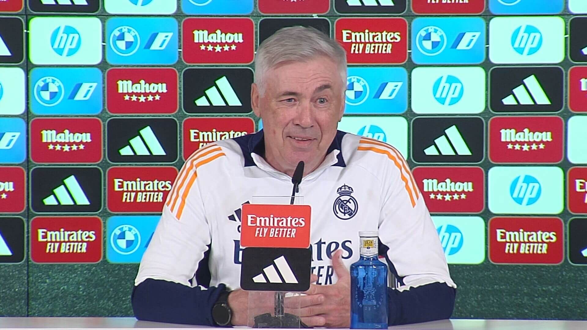 Carlo Ancelotti, en rueda de prensa.