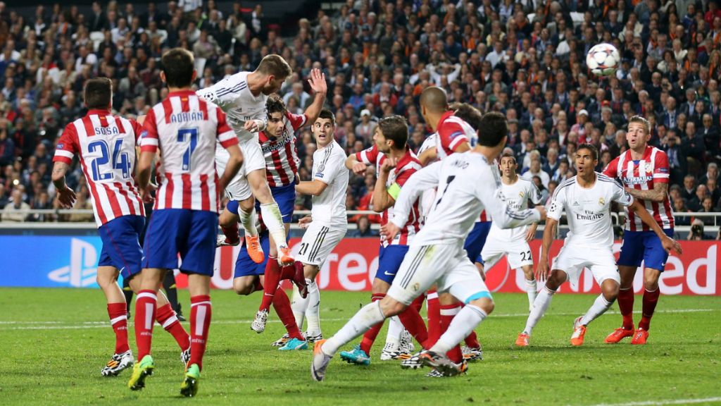 Sergio Ramos y su gol al Atlético de Madrid en el 93