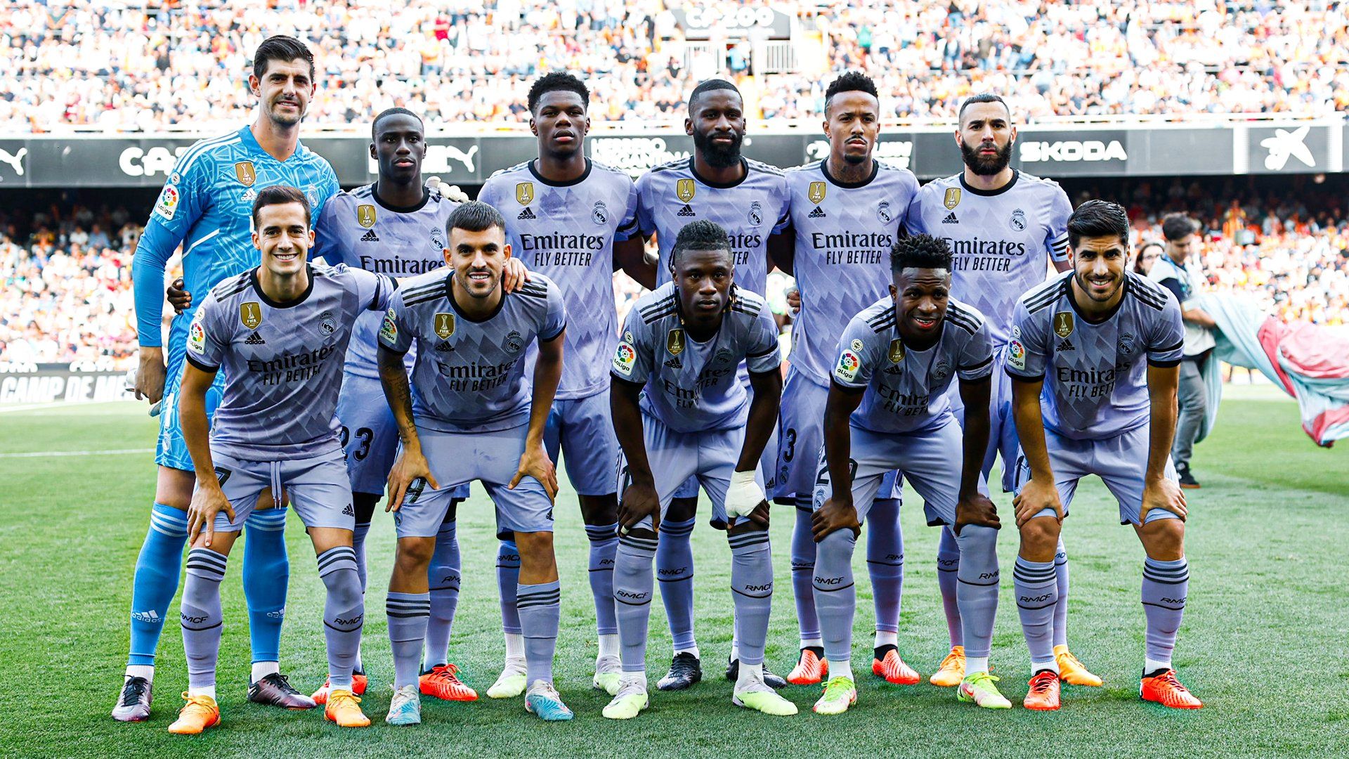  Once del Real Madrid ante el Valencia.