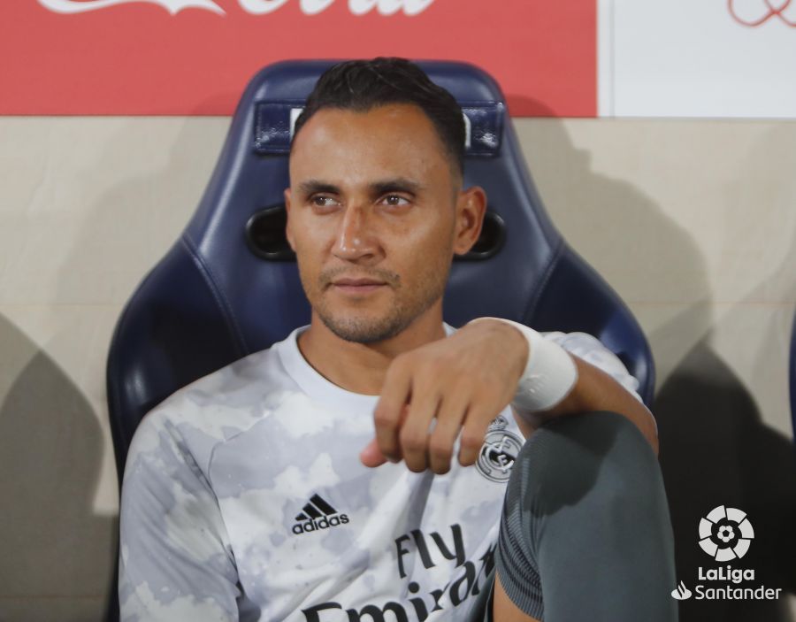 Keylor Navas, en el banquillo del Villarreal-Real Madrid.