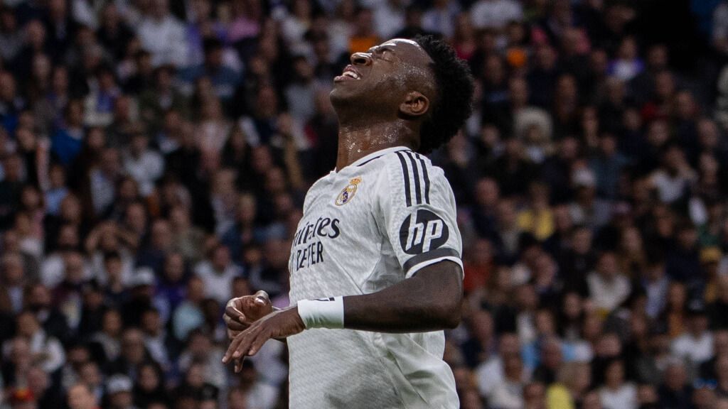 Vinicius lamentándose de una ocasión con el Real Madrid (Cordon Press)
