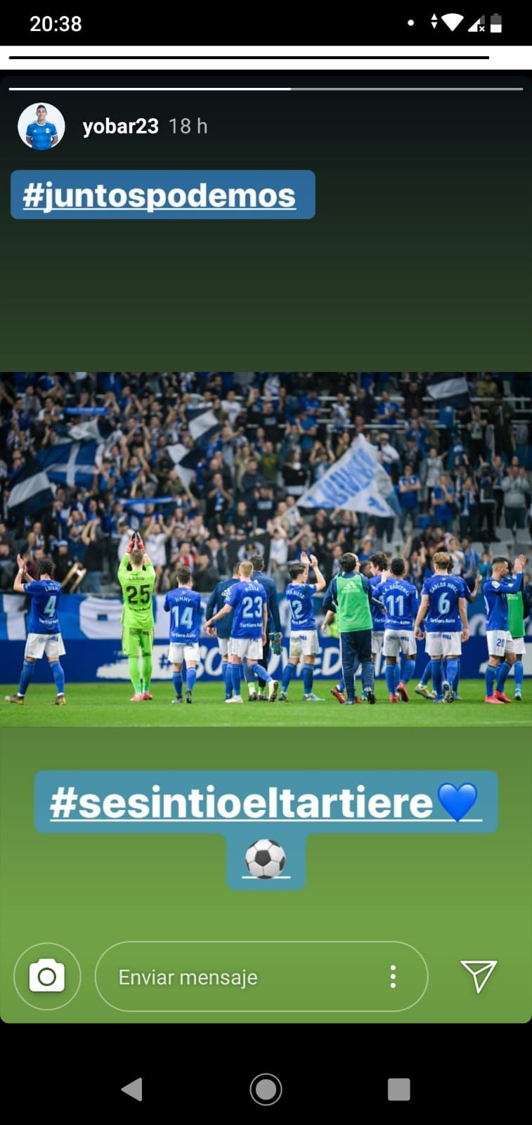  Bárcenas celebra el triunfo en redes sociales.