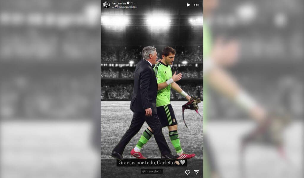 La despedida de Iker Casillas a Carlo Ancelotti
