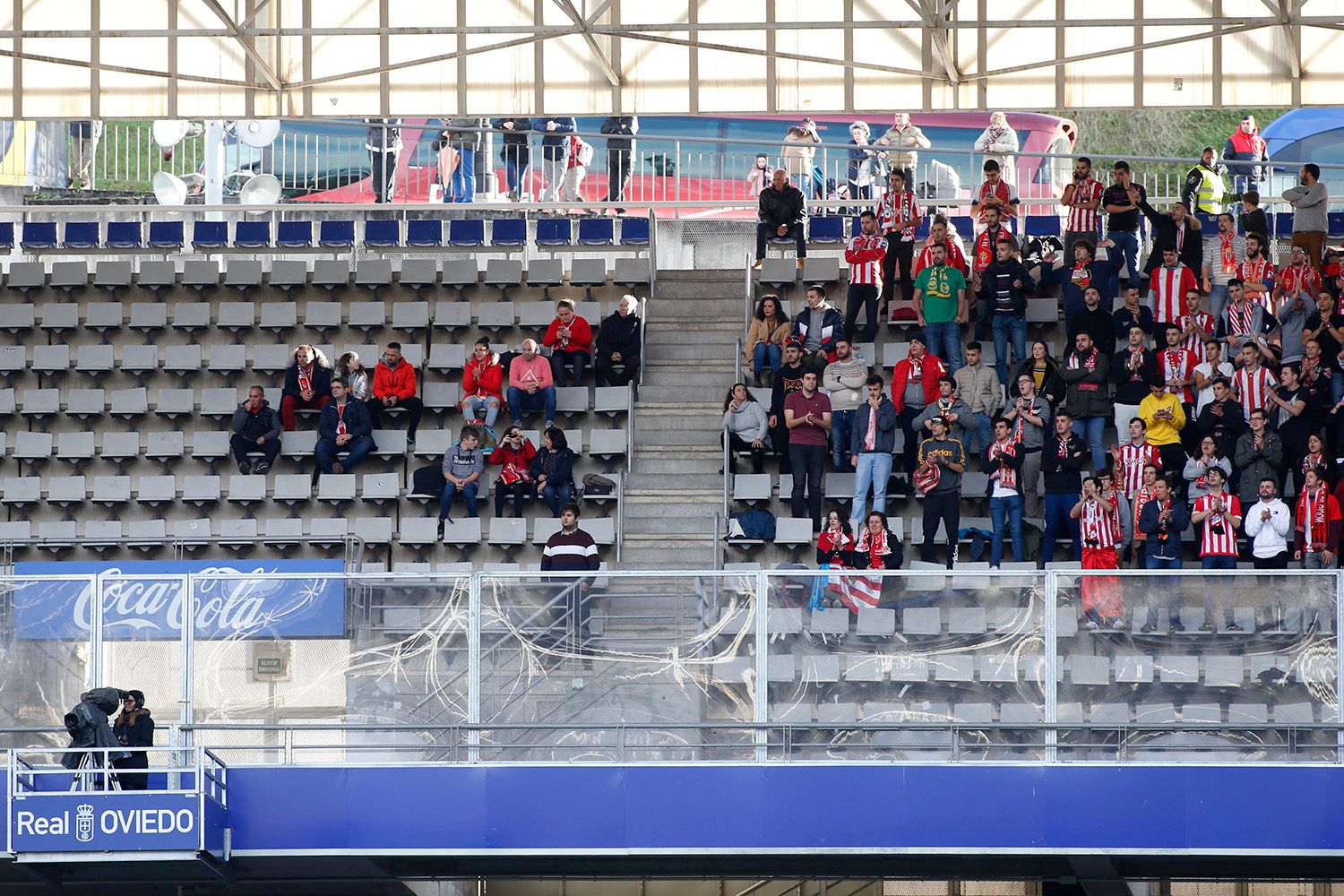 Aficionados del Sporting en el Carlos Tartiere.