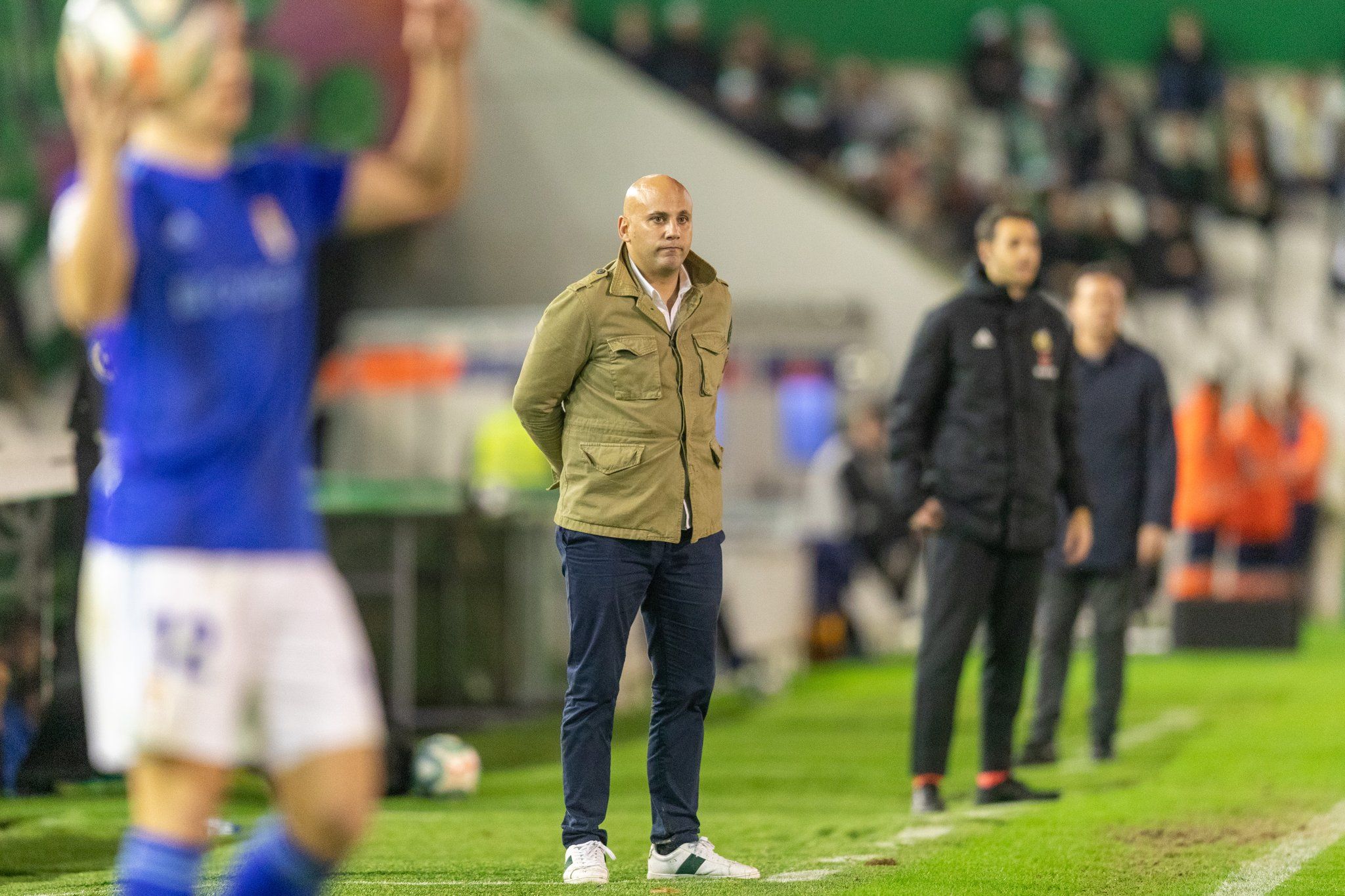 Javi Rozada, en la banda de El Sardinero.