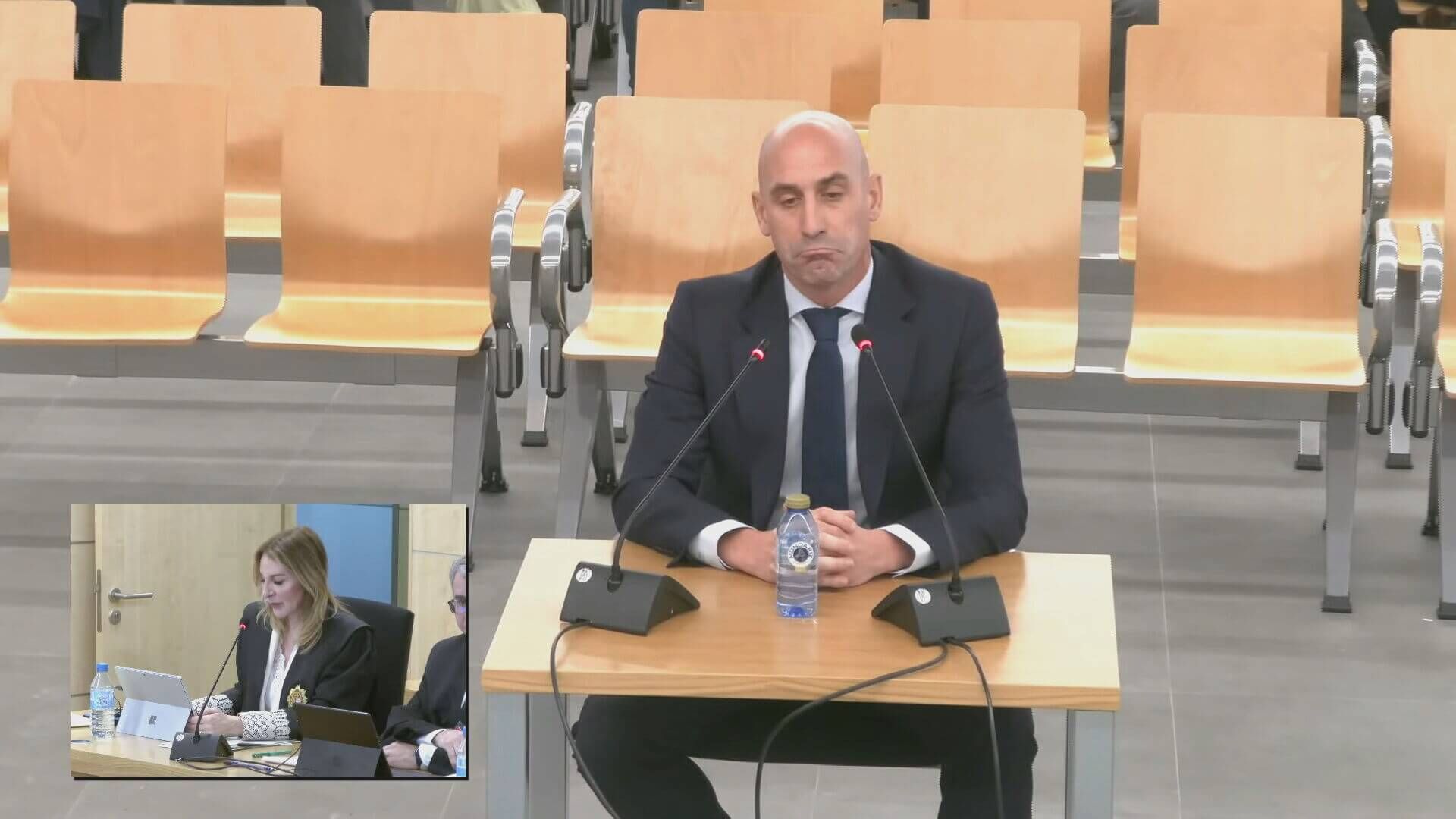  Luis Rubiales, durante su declaración en el juicio por el beso a Jenni Hermoso.