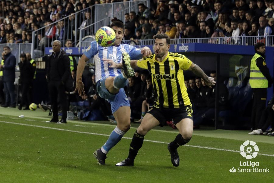 Sergi Enrich, en el Málaga - Oviedo.