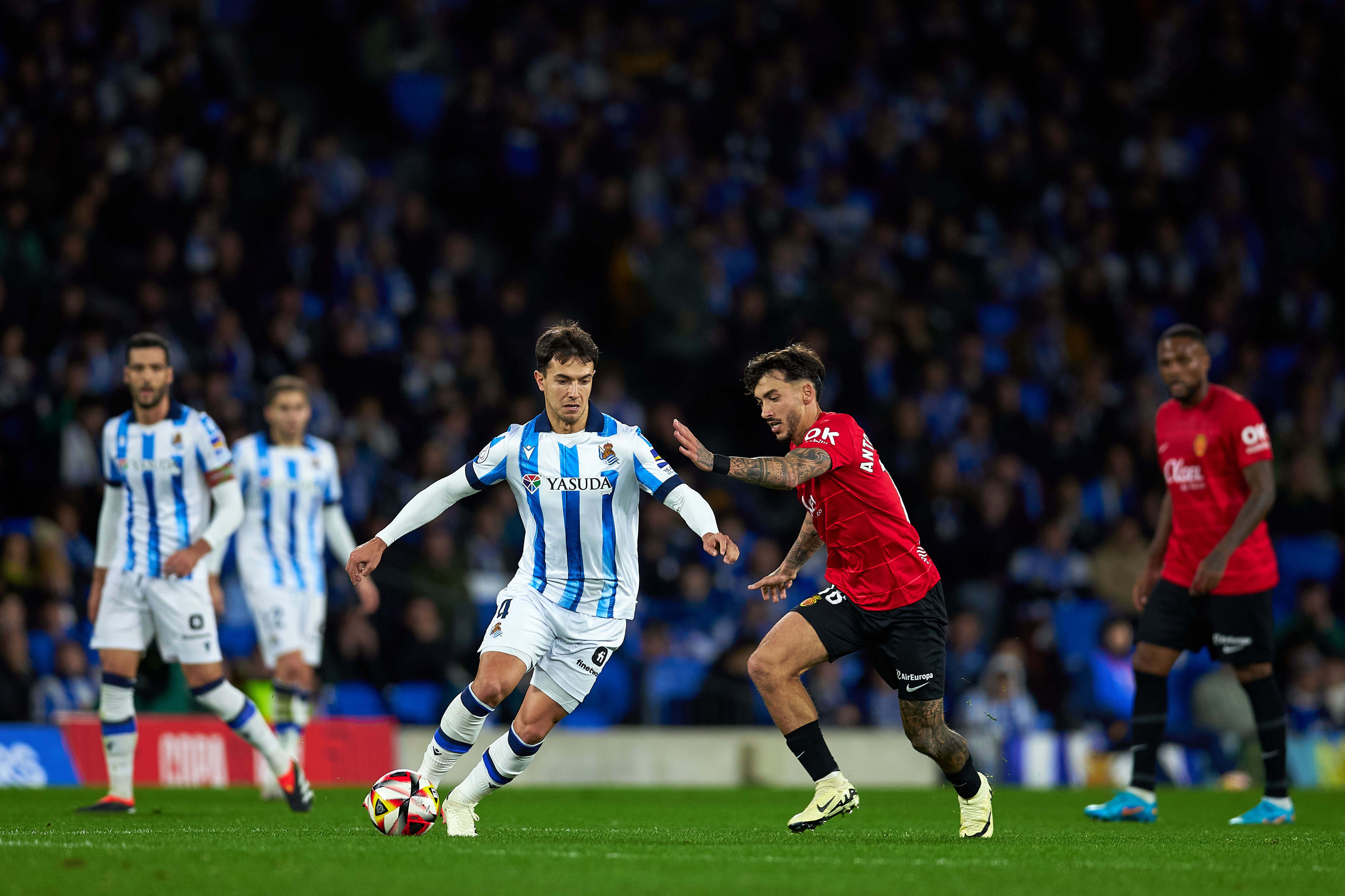 Martin Zubimendi en el Real Sociedad-Mallorca de Copa.