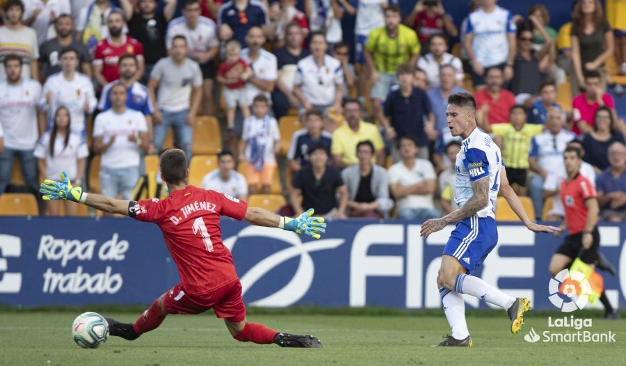  Momento del gol de Vigaray en el Alcorcón-Real Zaragoza.