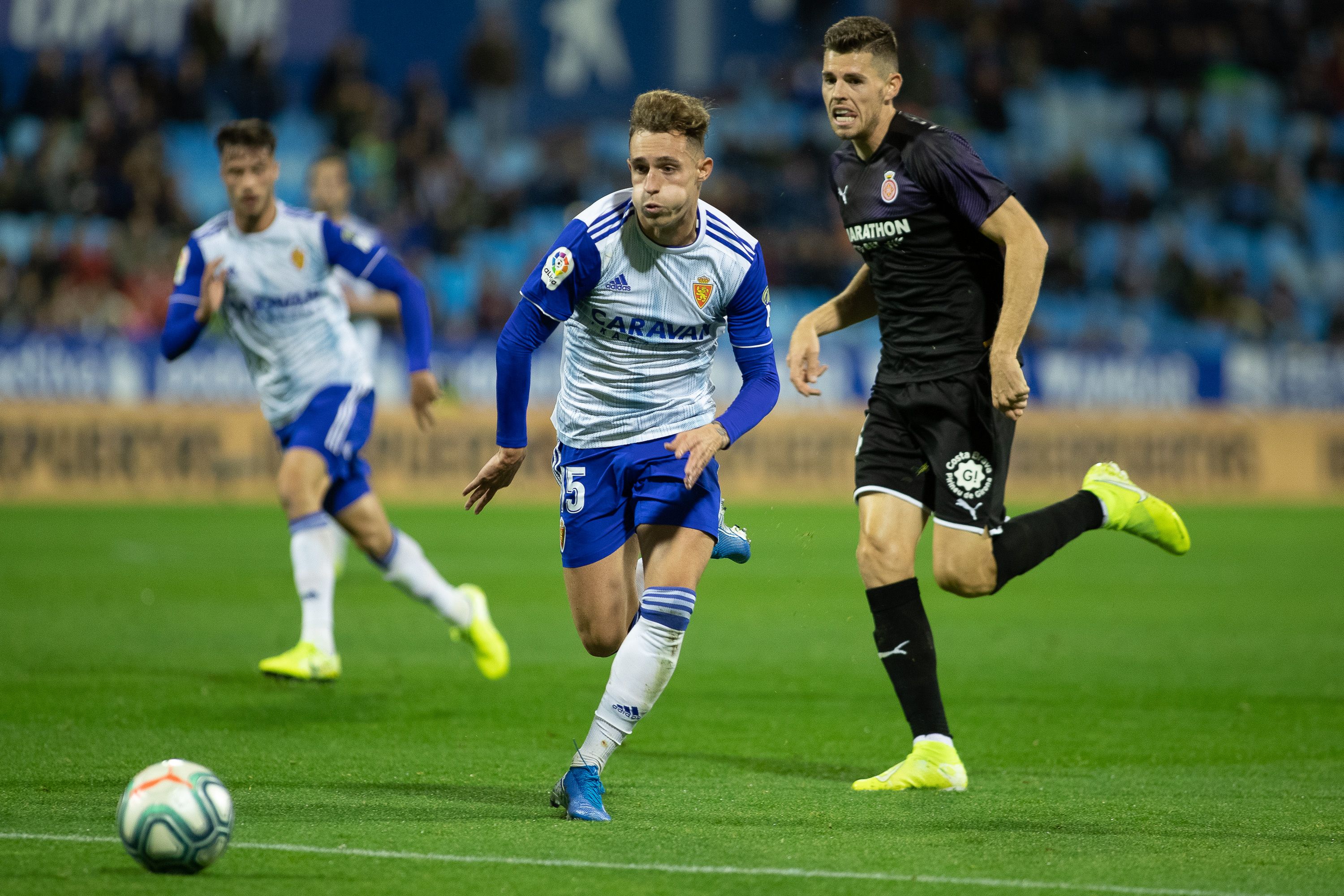  Álex Blanco en un partido de esta temporada.