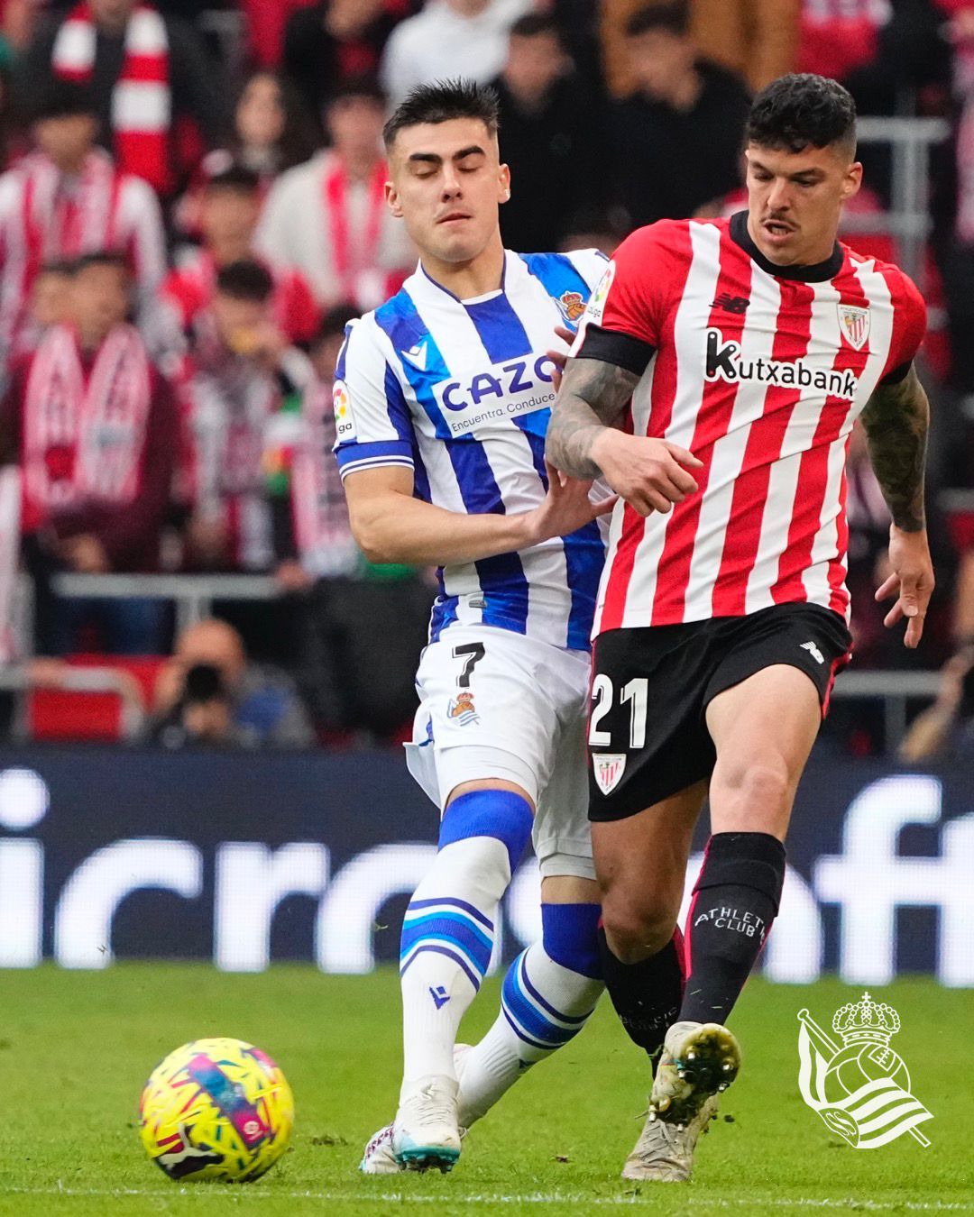 Ander Barrenetxea, en el partido contra el Athletic en San Mamés.