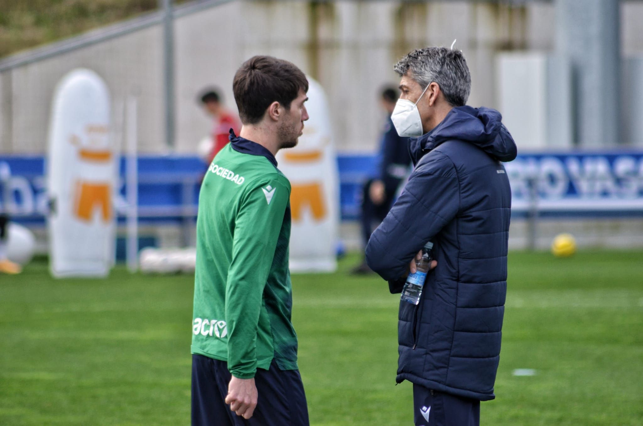 Aritz Elustondo en Zubieta en un entrenamiento de la Real Sociedad.