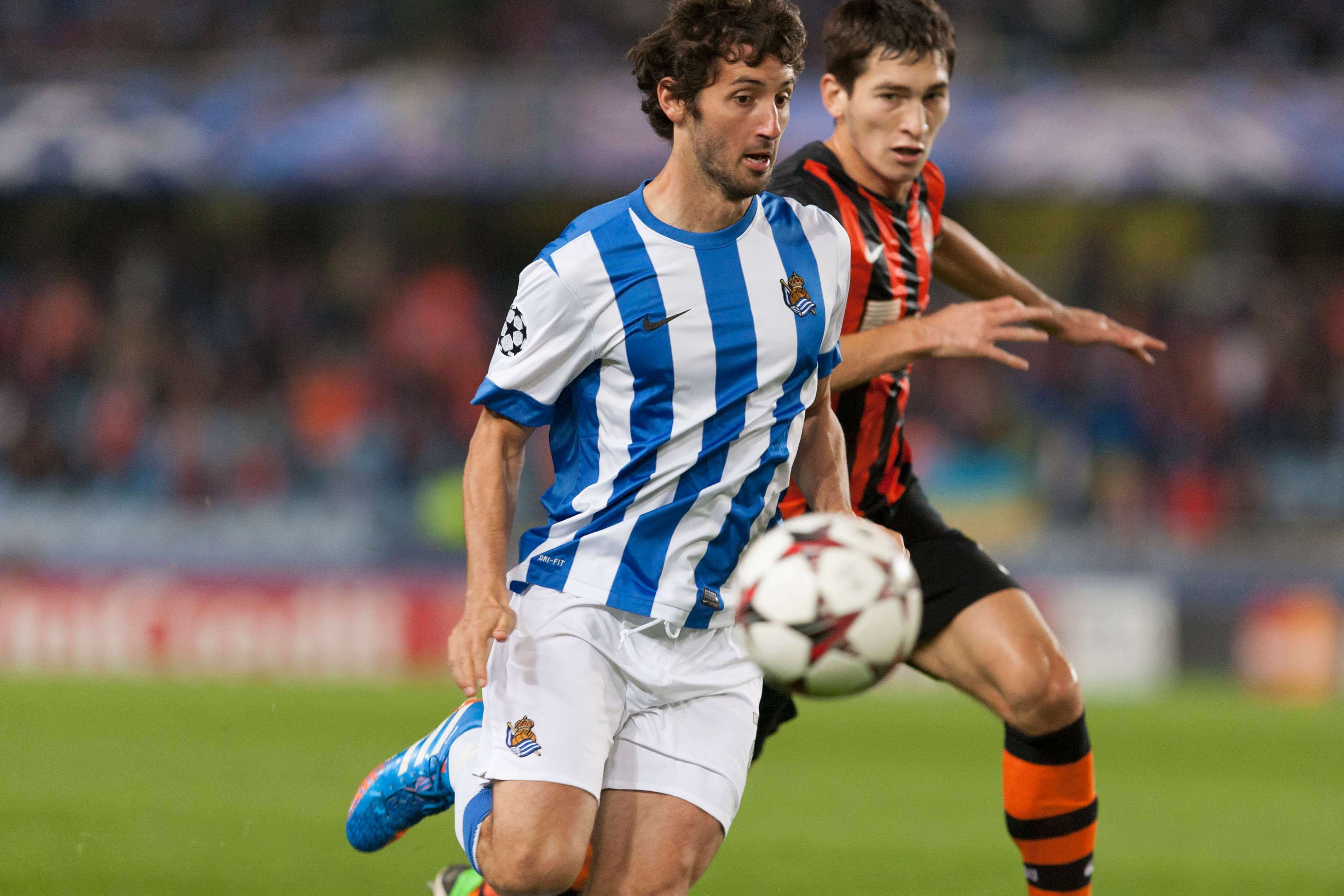  Esteban Granero durante un partido con la Real Sociedad