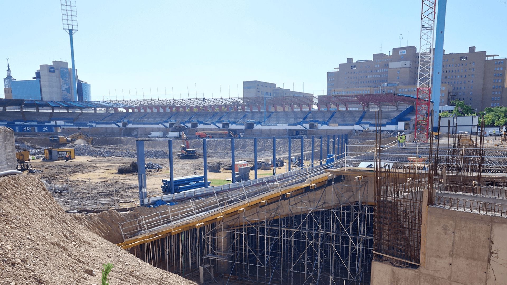  Así avanzan las obras de La Romareda.