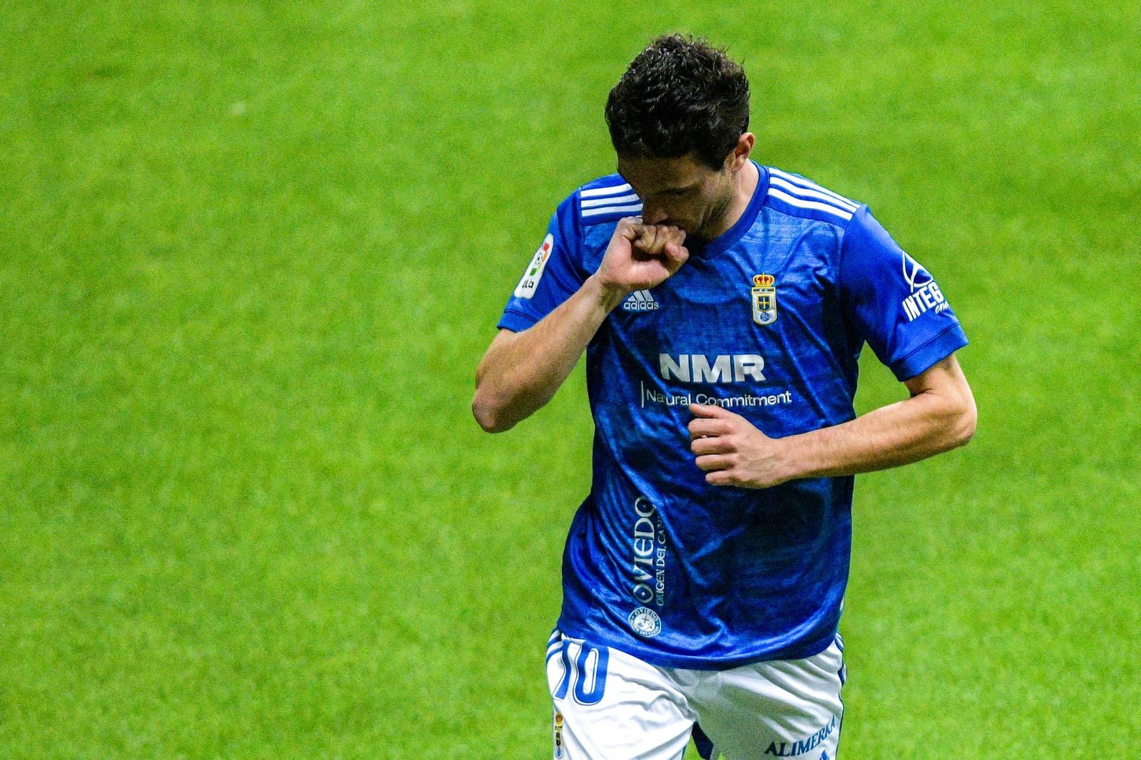  Borja Sánchez celebra su gol al Castellón.