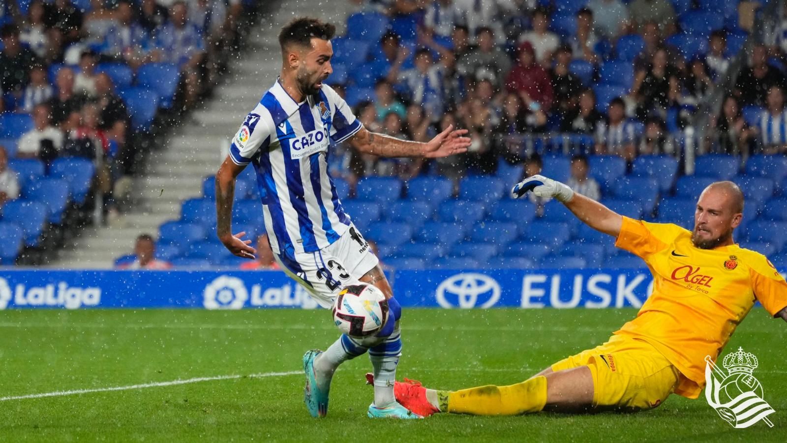  Brais Méndez, durante el Real Sociedad-Mallorca.