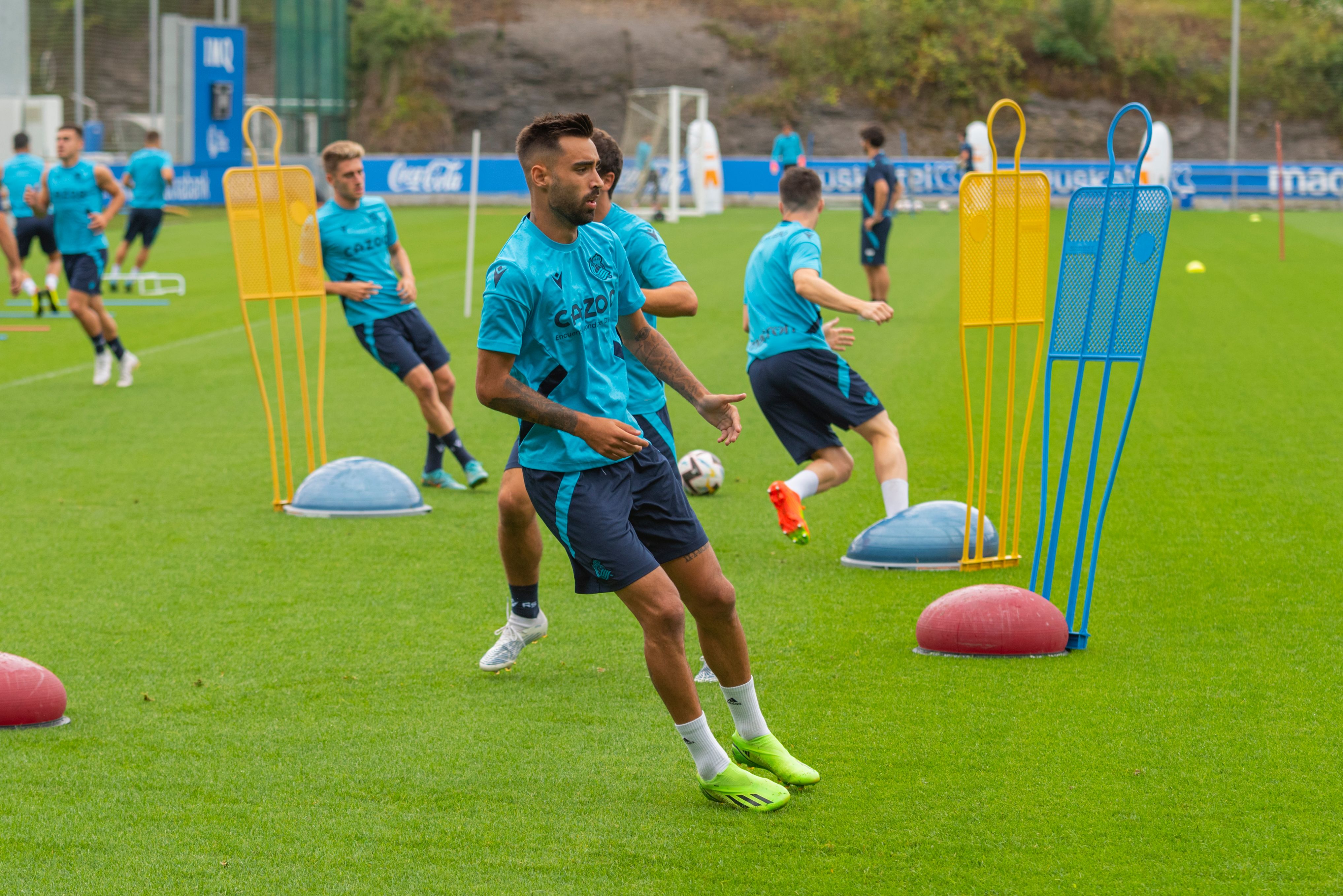  Brais Méndez, en un entrenamiento en Zubieta.