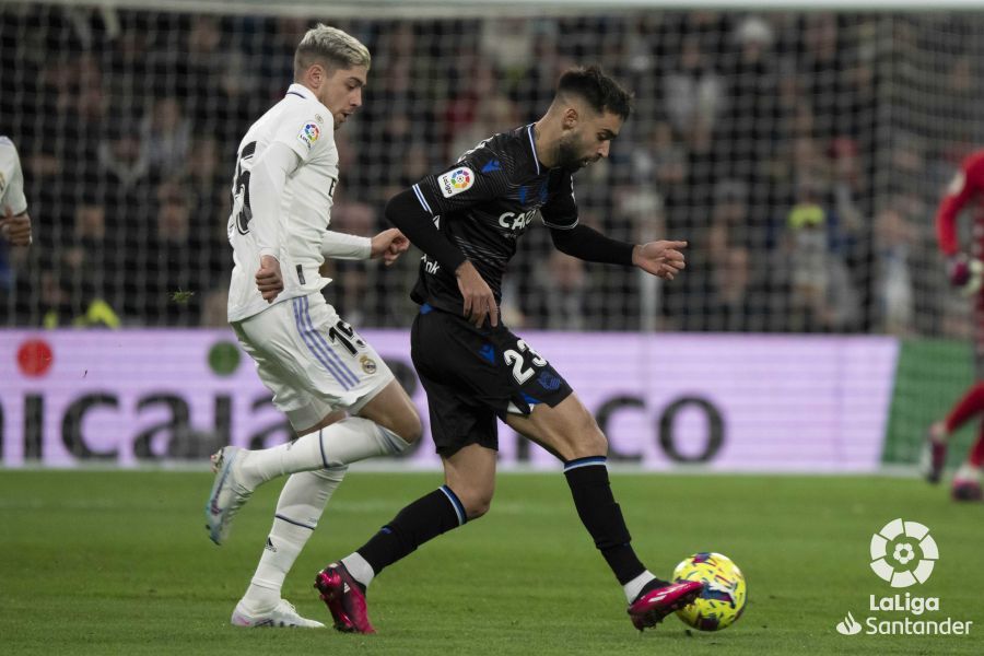 Brais Méndez en un lance del Real Madrid-Real Sociedad.