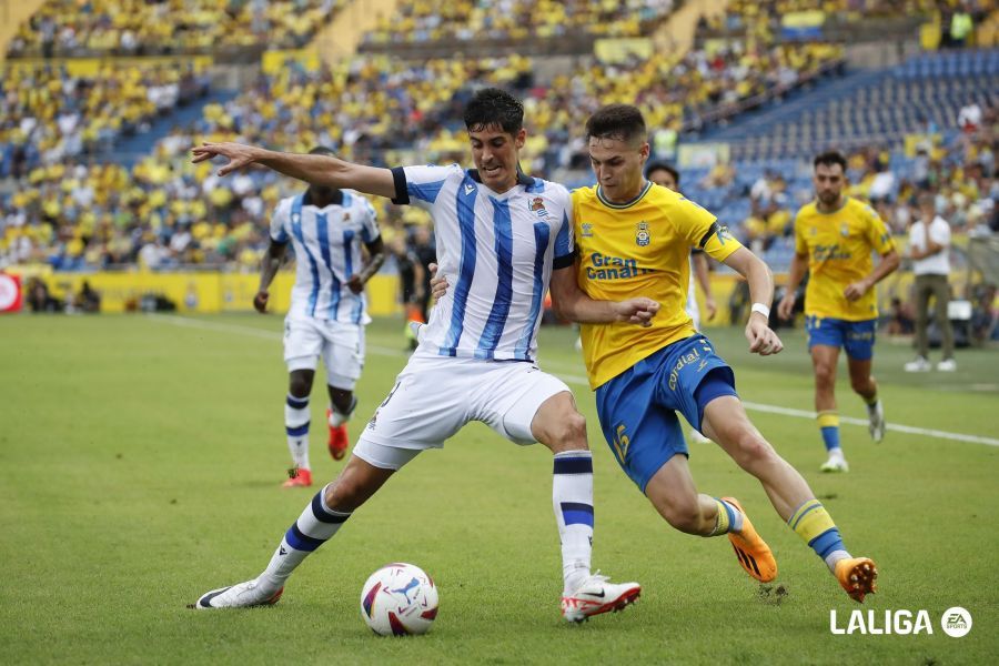  Carlos Fernández, durante el UD Las Palmas-Real Sociedad de esta temporada.
