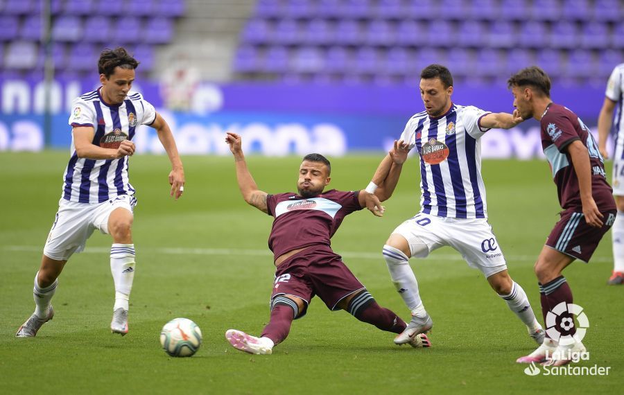  Enes Ünal y Óscar Plano junto a Rafinha, en el duelo ante el RC Celta de Vigo.