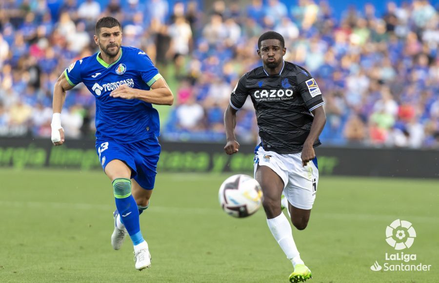 Mohamed-Ali Cho, durante el Getafe-Real Sociedad.