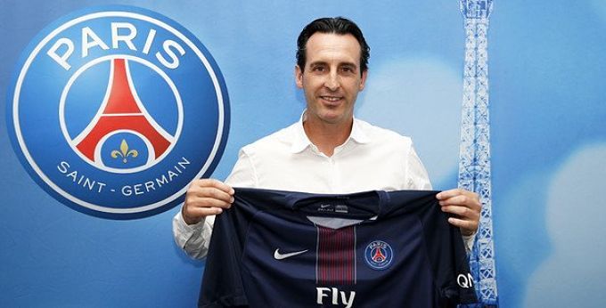 Unai Emery, en su presentación con el PSG.
