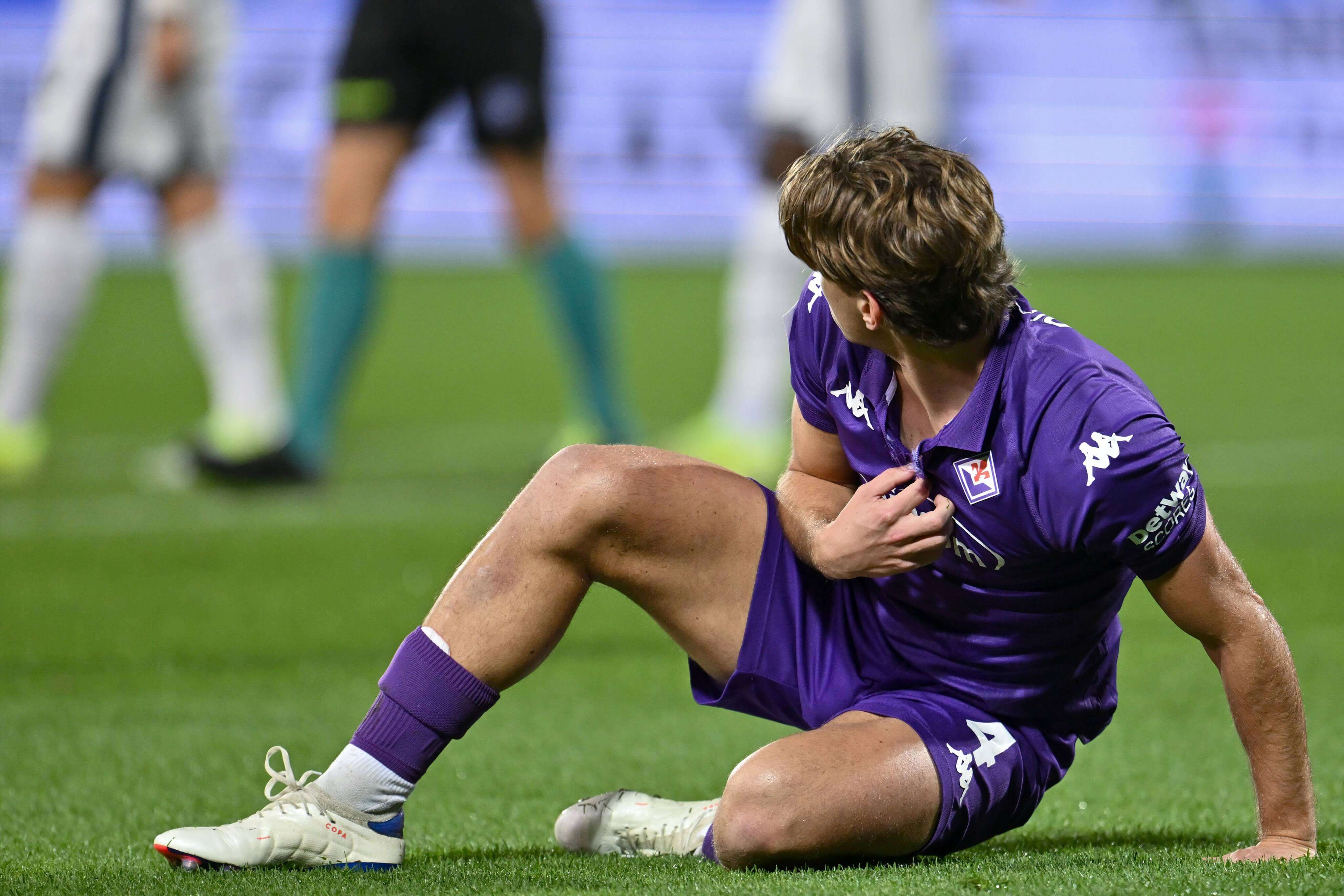 Edoardo Bove, durante el Fiorentina-Inter.