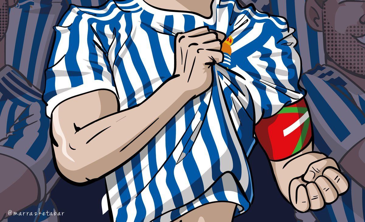  El icónico dibujo de Xabi Prieto creado por Mikel Soro ('Marrazketabar').