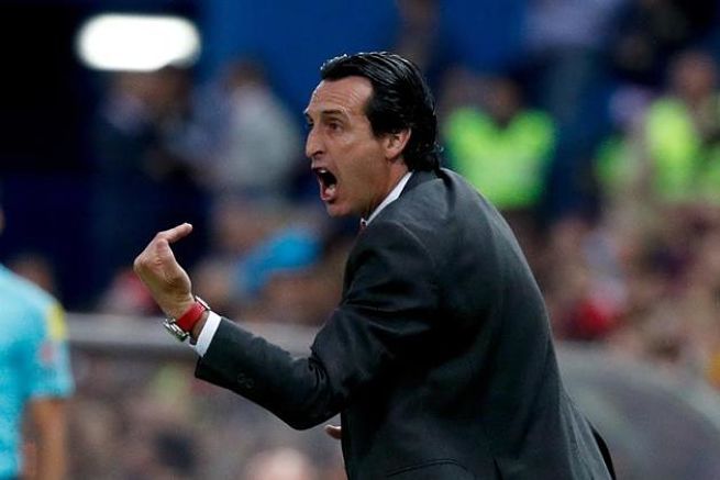Unai Emery, en su último partido como técnico sevillista.