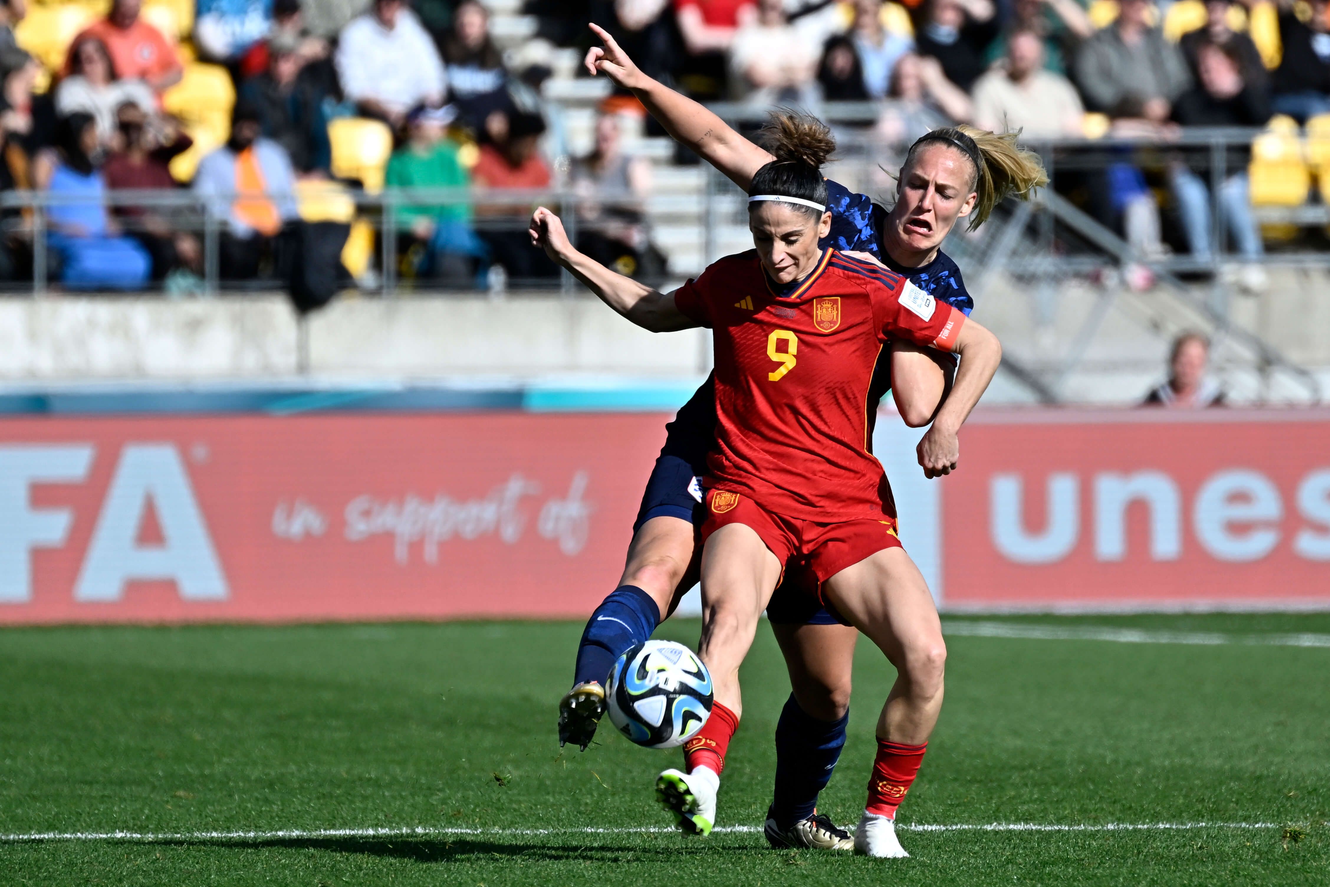  Esther González en uno de sus últimos partidos con la selección femenina