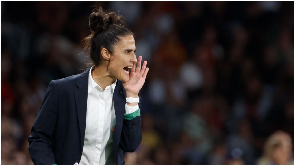 Montse Tomé, en el encuentro frente a Italia. (EFE)