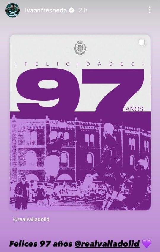  Fresneda felicita al Real Valladolid.