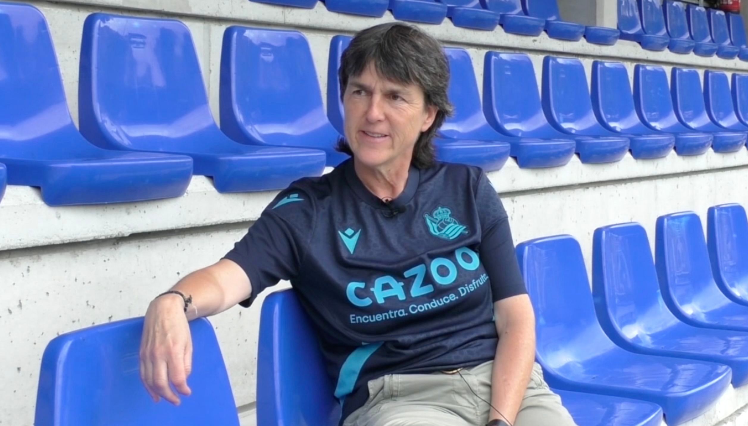 Garbiñe Etxeberria, durante su entrevista para ElDesmarque.