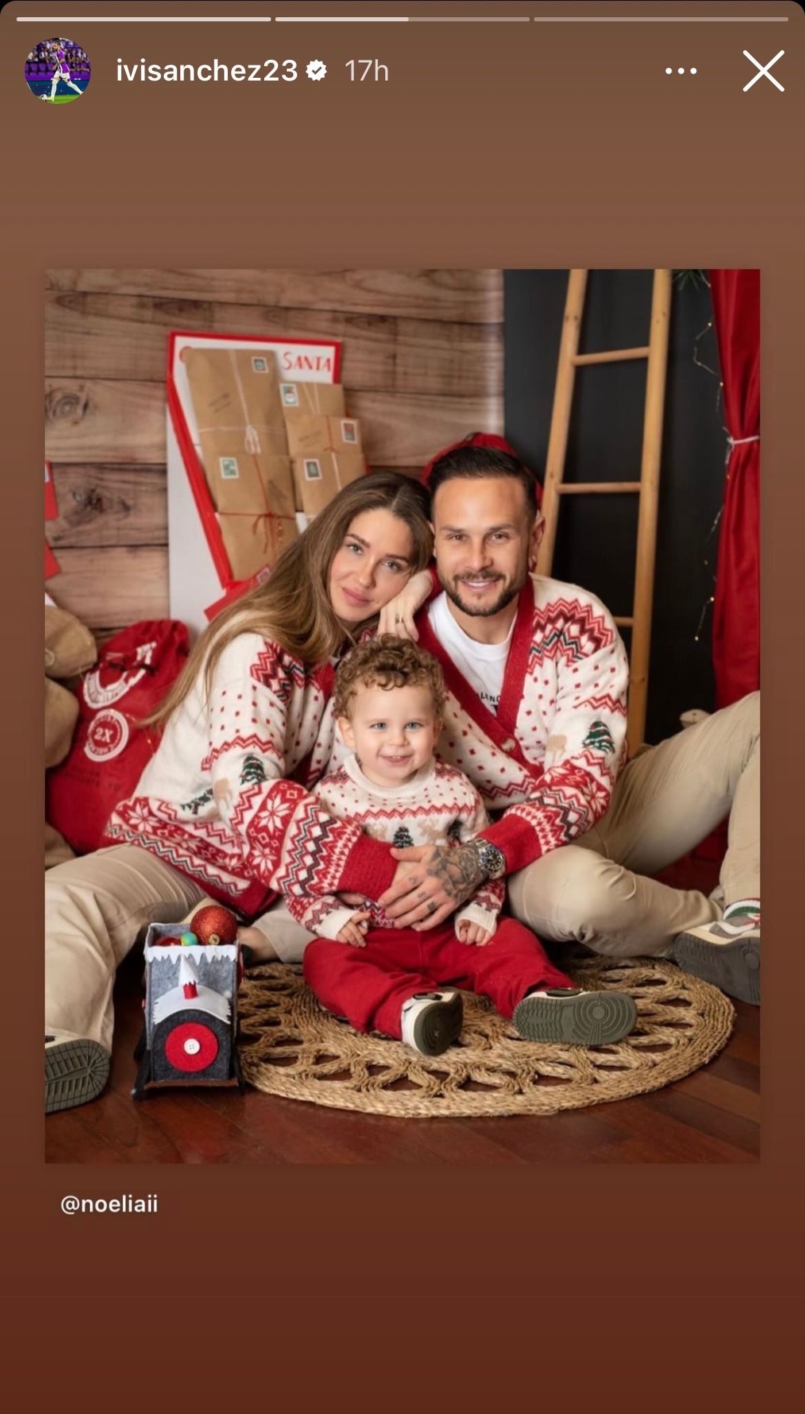  Historia en Instagram de Navidad de Iván Sánchez