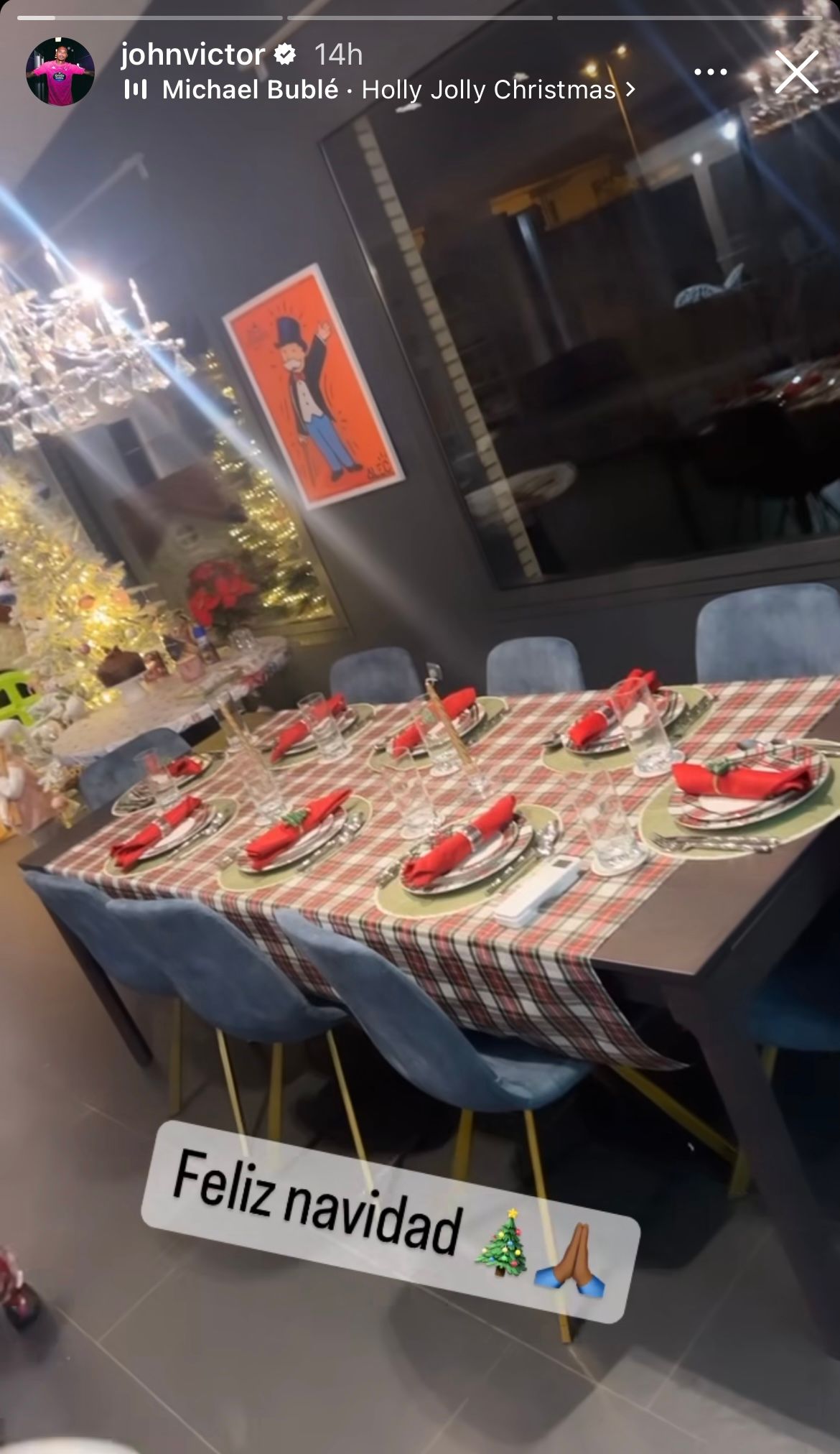  Historia en Instagram de Navidad de John Victor Maciel