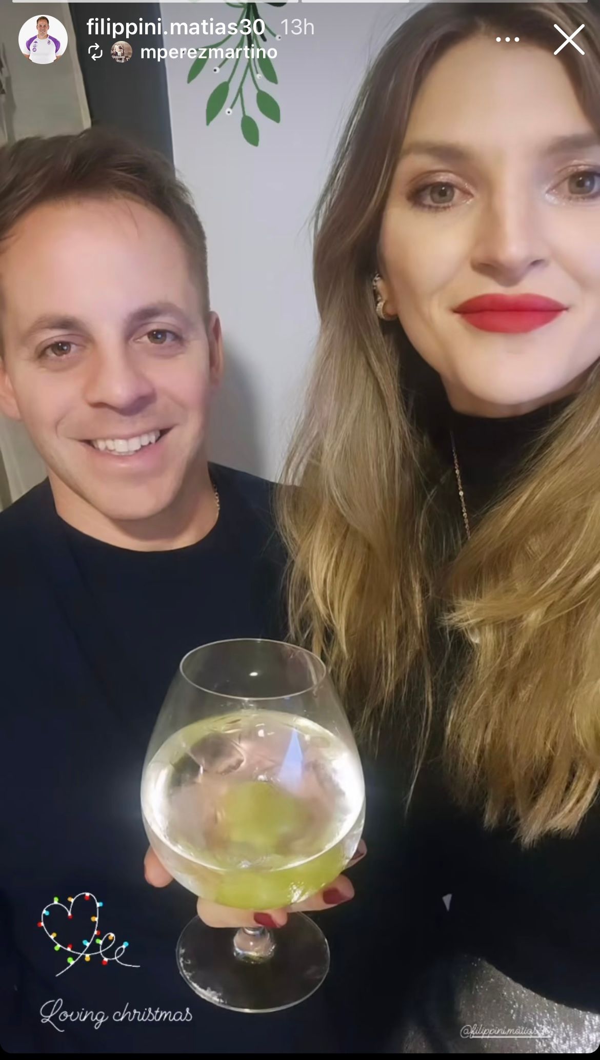  Historia en Instagram de Navidad de Matías Filippini