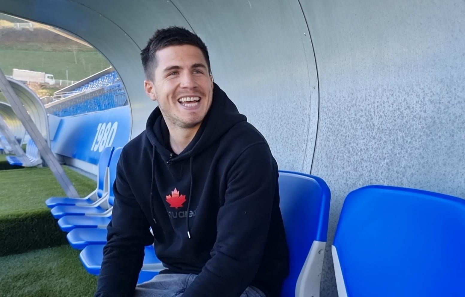 Igor Zubeldia atendió a los medios de comunicación en Zubieta.