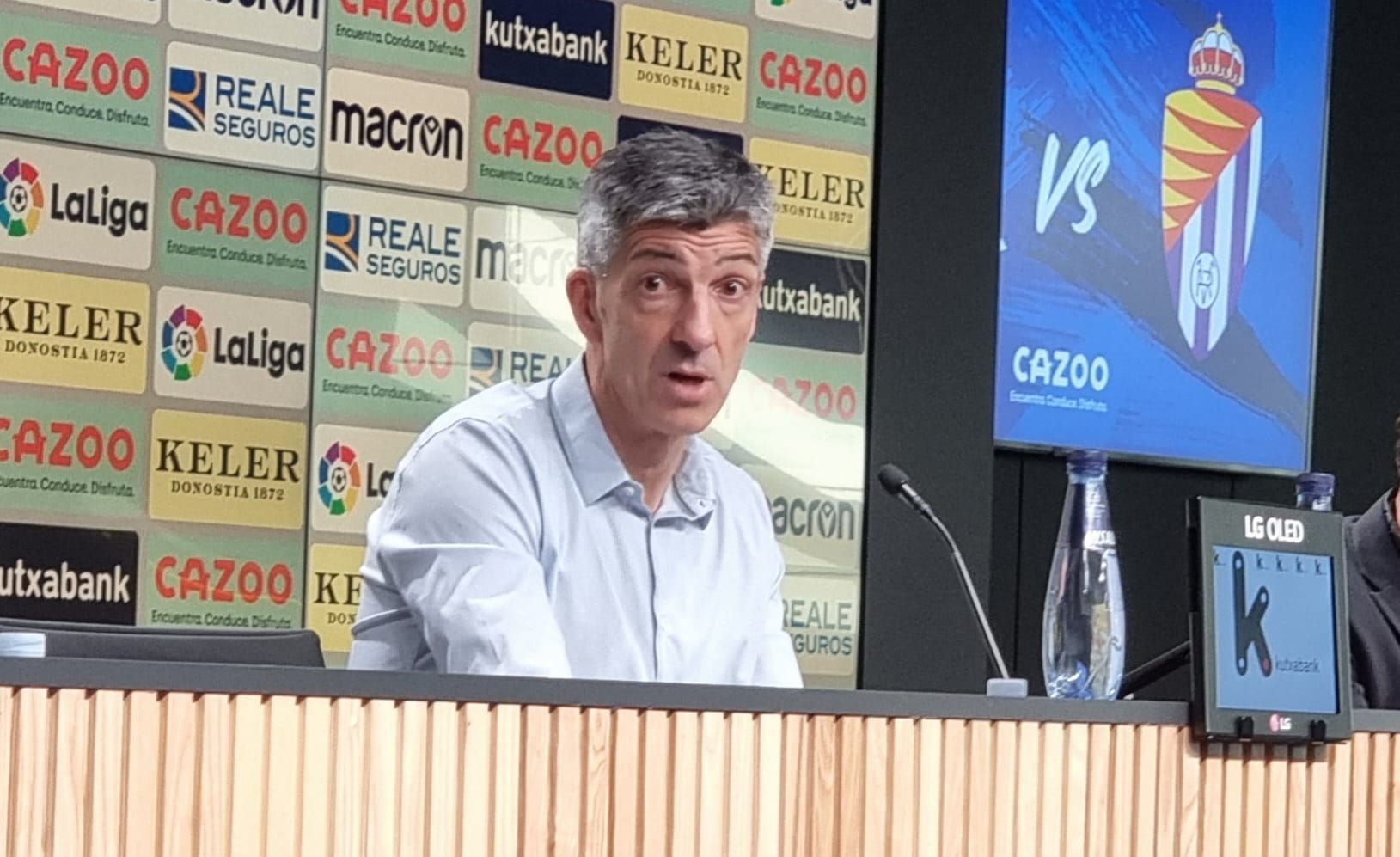  Imanol Alguacil, en la rueda de prensa post partido ante el Valladolid.