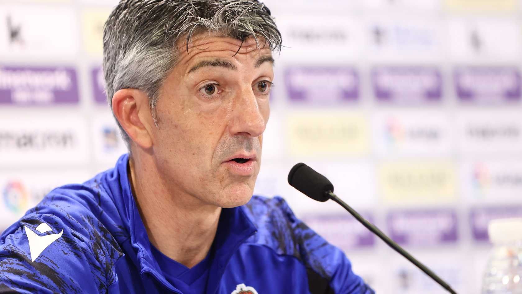 Imanol Alguacil en rueda de prensa.