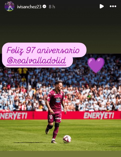  Iván Sánchez felicita al Real Valladolid.