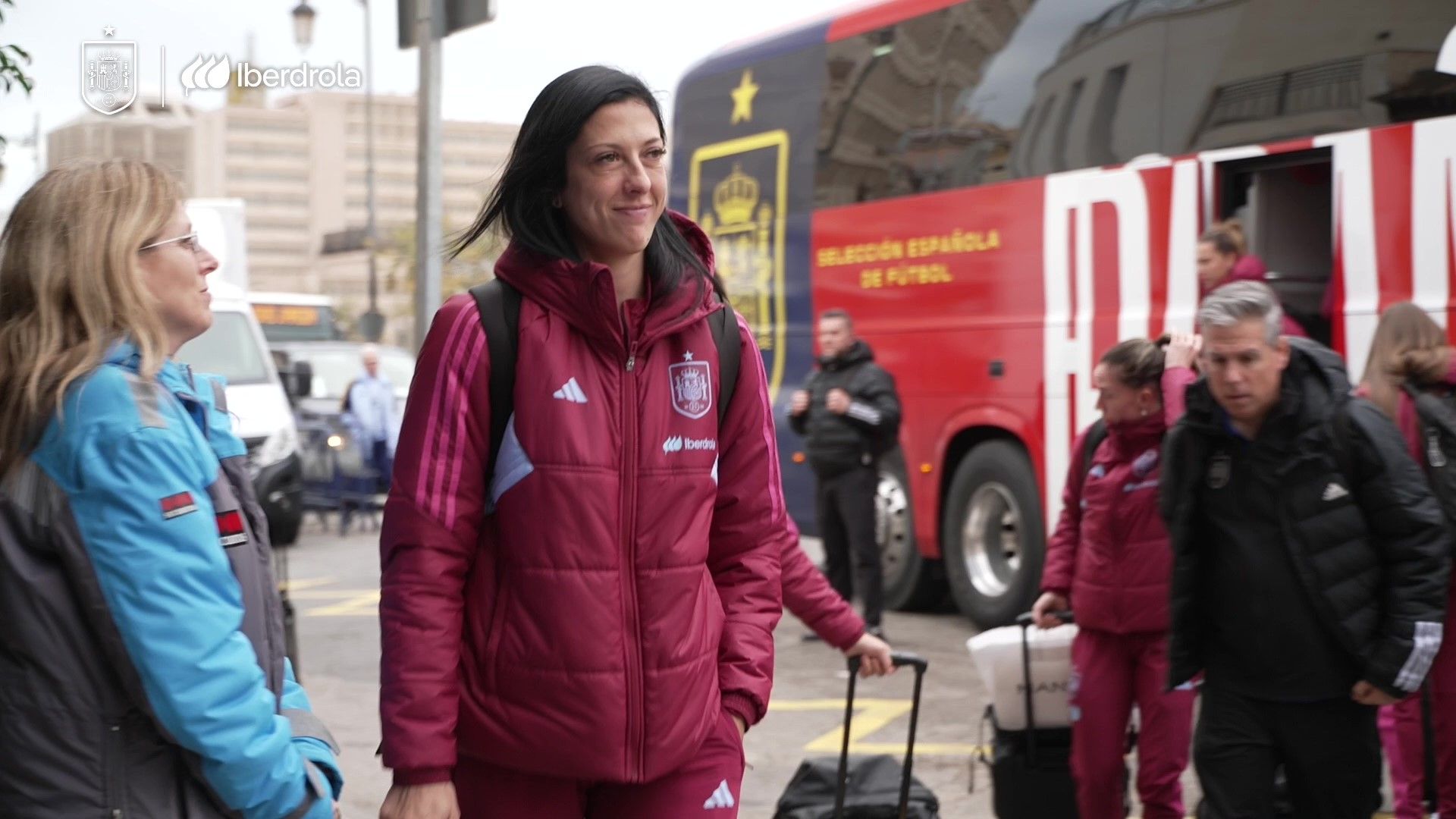  Jenni Hermoso, en la llegada de la Selección a Málaga.
