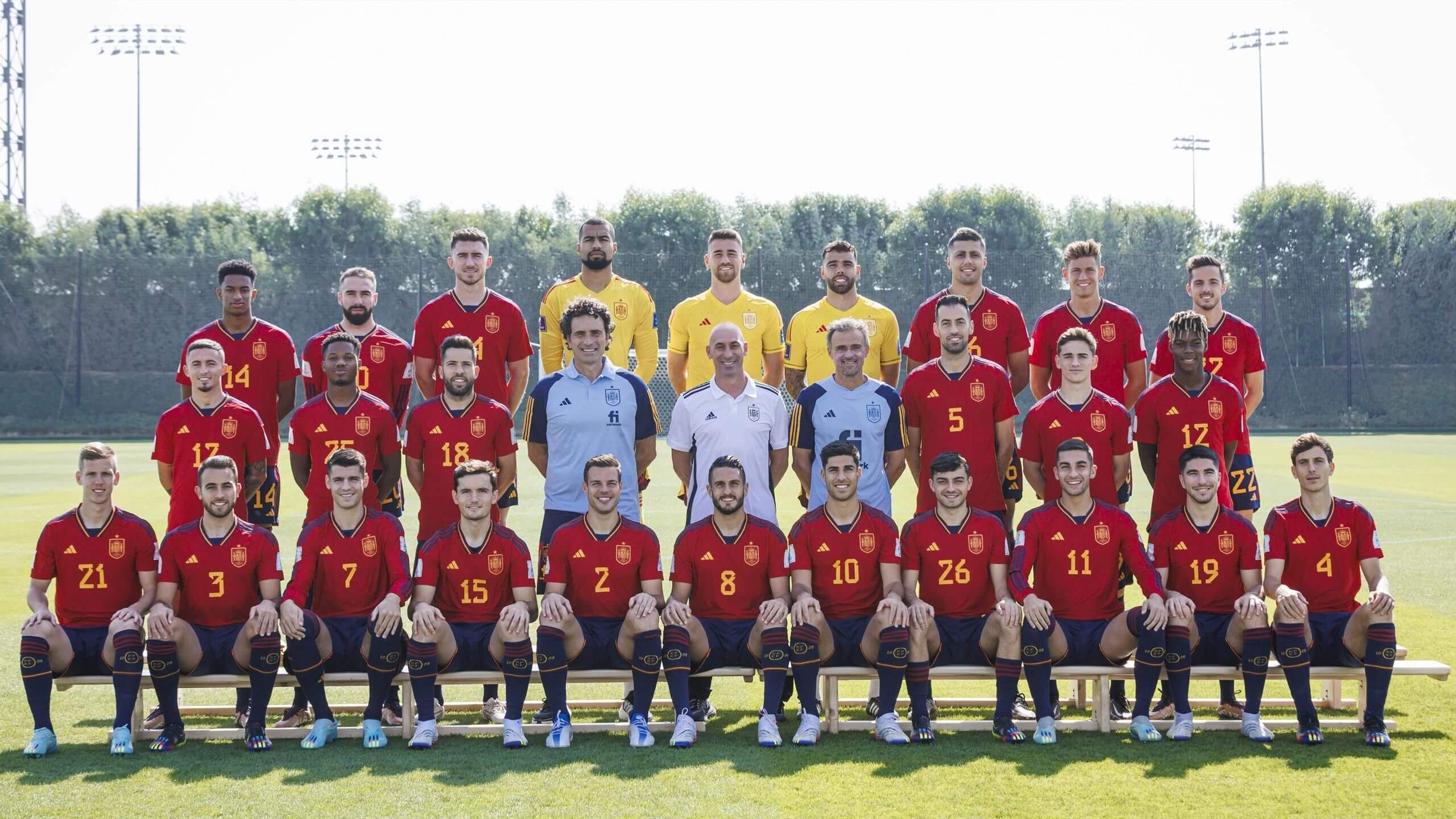 La foto oficial de España en el Mundial de Qatar.