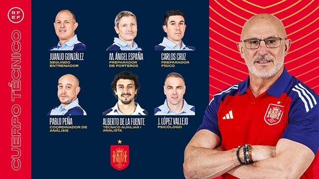  El nuevo cuerpo técnico de la Selección tras la marcha de Pablo Amo.