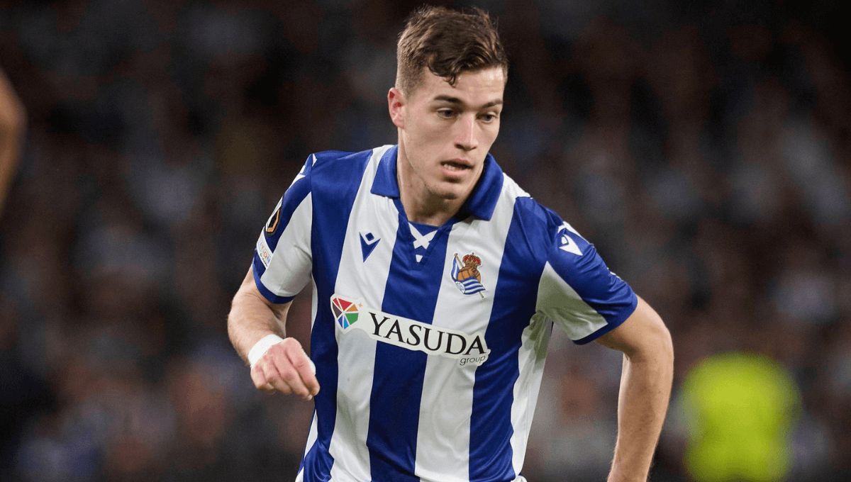 Luka Sucic, en un partido de la Real Sociedad.