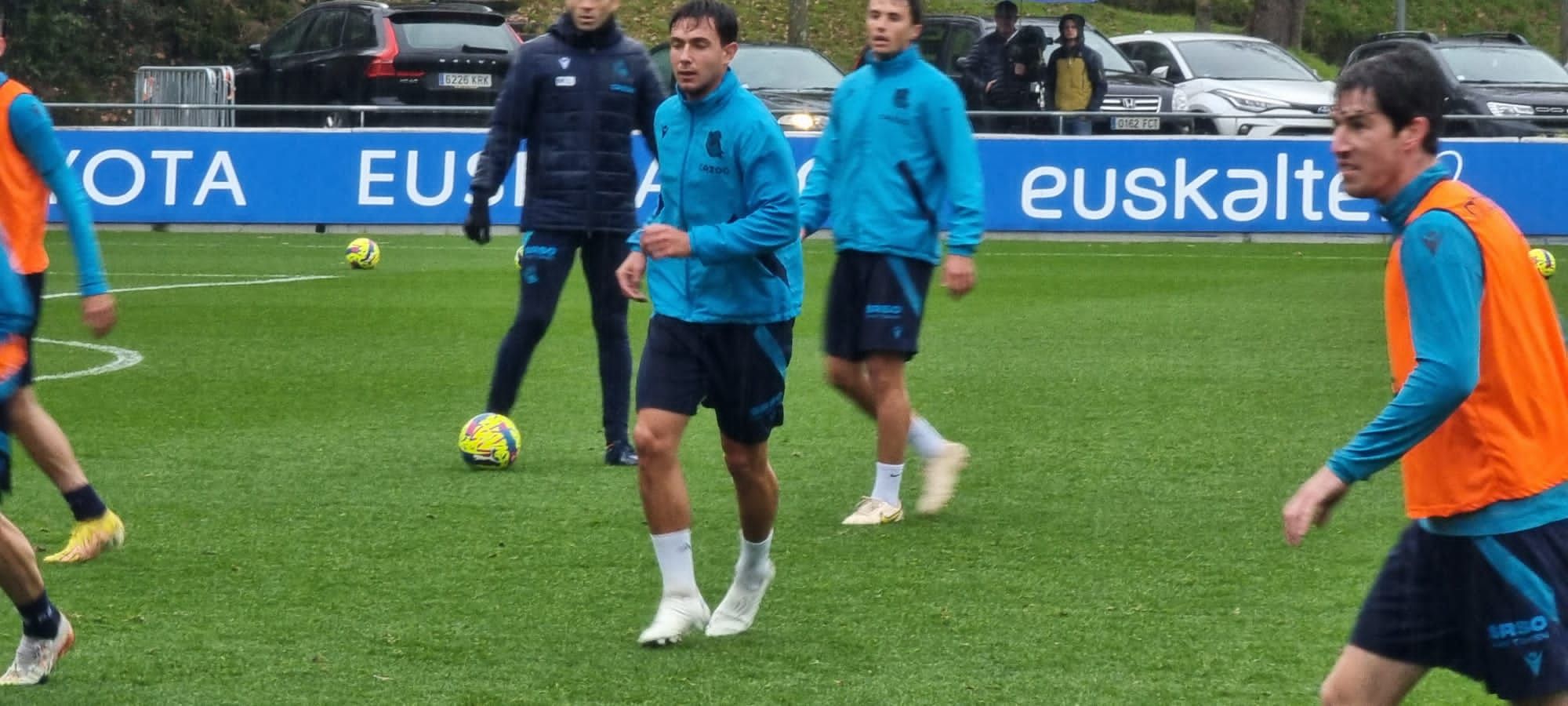  Martin Zubimendi, en un entrenamiento en Zubieta.