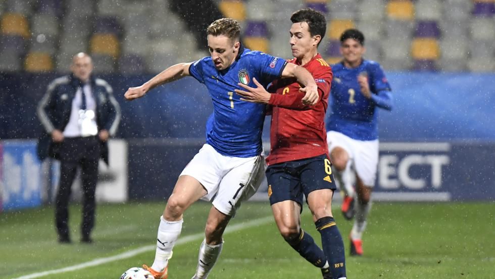  Martin Zubimendi, en un partido de la sub 21 ante Italia.