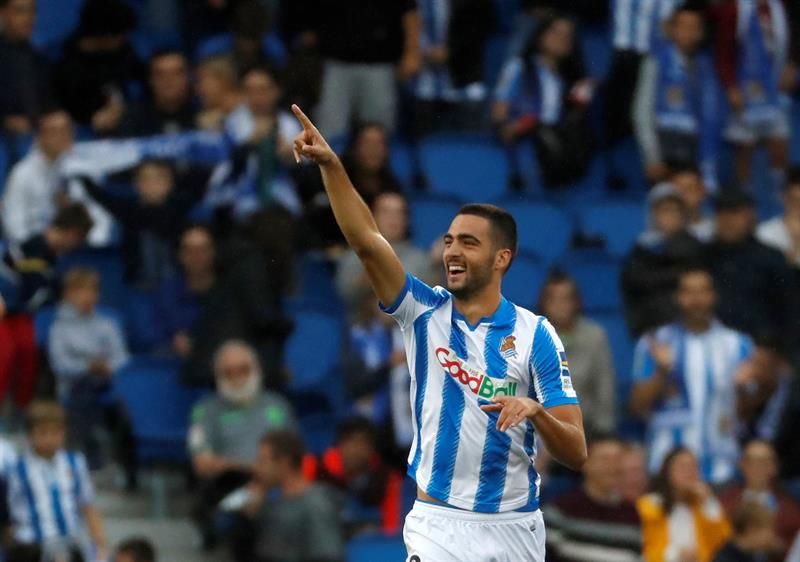  Mikel Merino celebra su gol ante el Getafe.