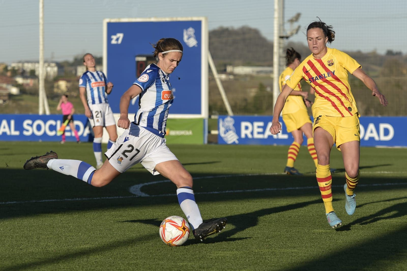 Mirari Uria, en el Real Sociedad-Barcelona.