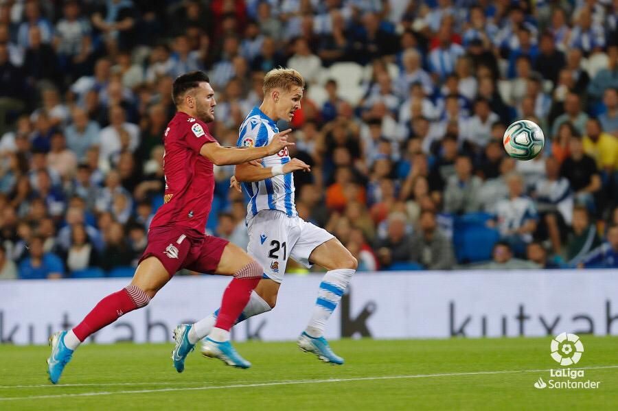  Odegaard, en un lance del Real Sociedad-Alavés de la primera vuelta.